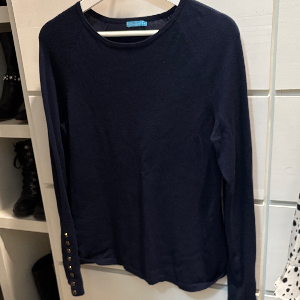 J. McLaughlin Dark Blue Long Sleeve Top